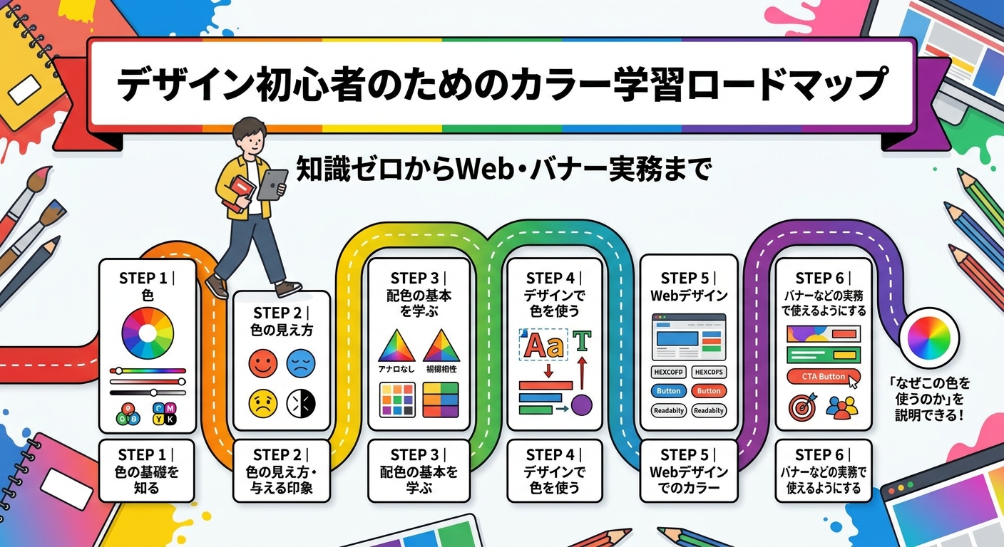 デザイン初心者のためのカラー学習ロードマップ