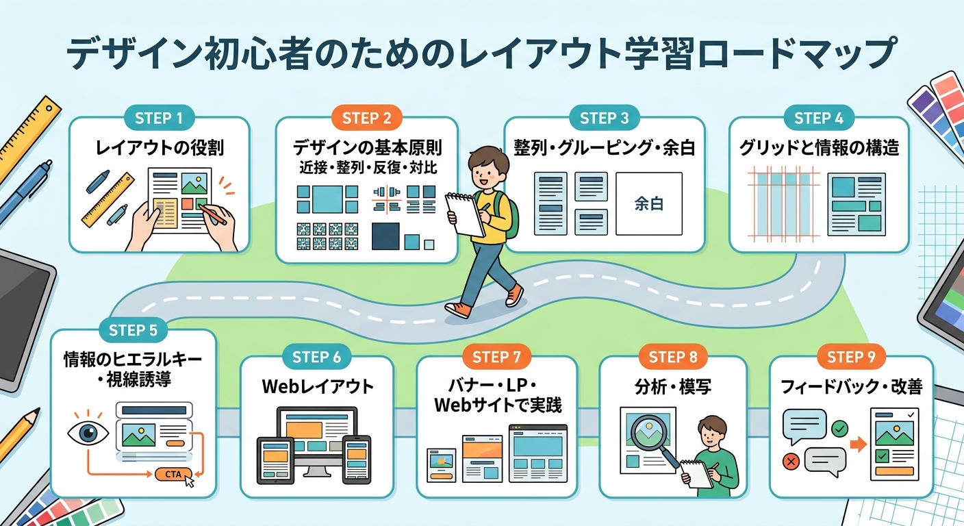デザイン初心者のためのレイアウト学習ロードマップ