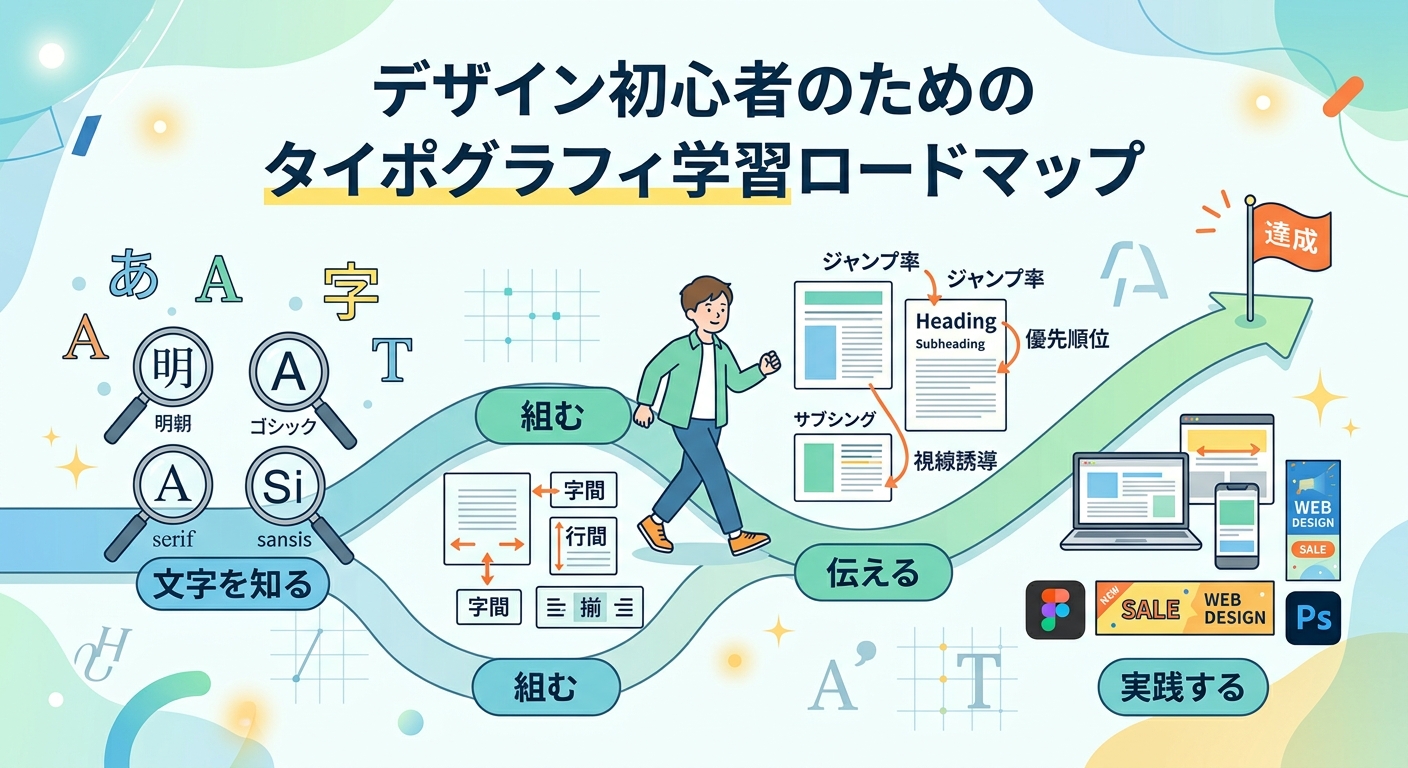 デザイン初心者のためのタイポグラフィ学習ロードマップ