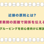 近接の原則とは?要素間の距離で関係を伝えるグルーピングを初心者向けに解説